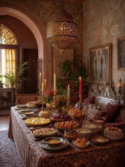 Moroccan buffet dinner overview in Morocco
