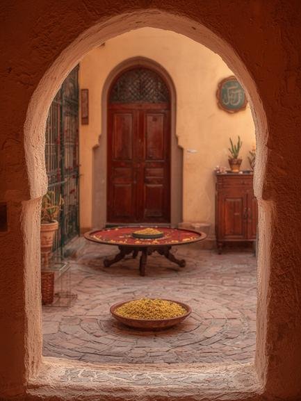 Moroccan couscous dish overview in Morocco