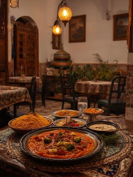 Moroccan food in Casablanca overview in Morocco