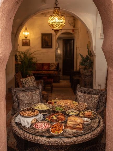Moroccan food in Essaouira overview in Morocco