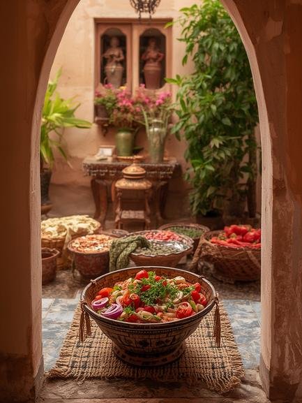 Moroccan salads overview in Morocco