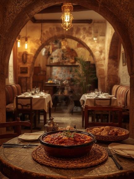 Moroccan tajine in restaurants