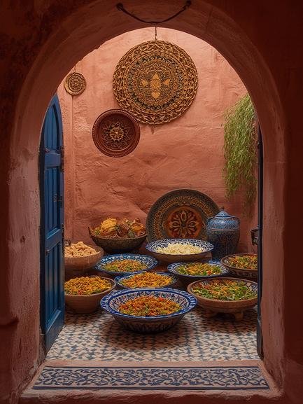 Moroccan vegetarian dishes overview in Morocco