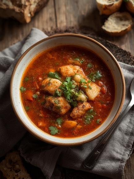 Fish Soup Chermoula overview in Morocco