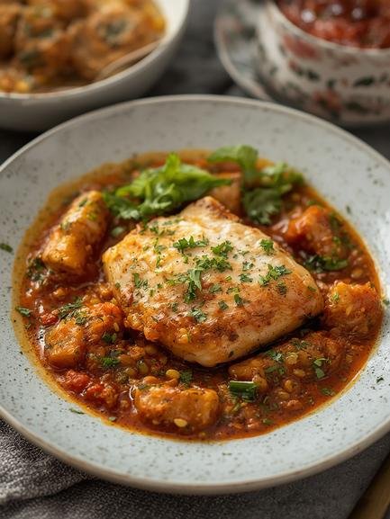 Hake Fillet Tagine overview in Morocco