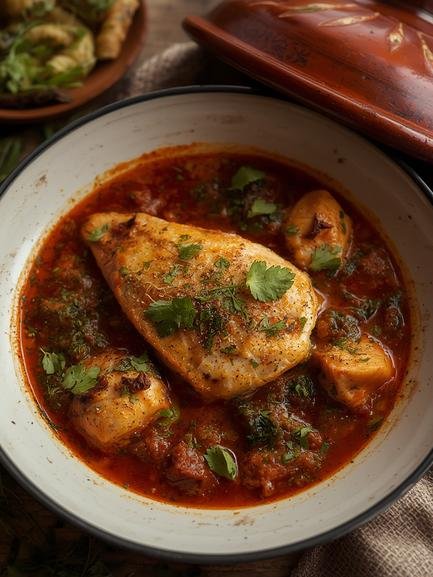 Monkfish Tagine overview in Morocco