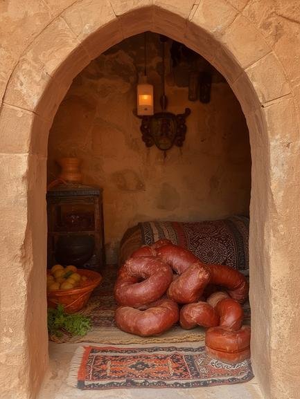 Moroccan Sausage Merguez overview in Morocco